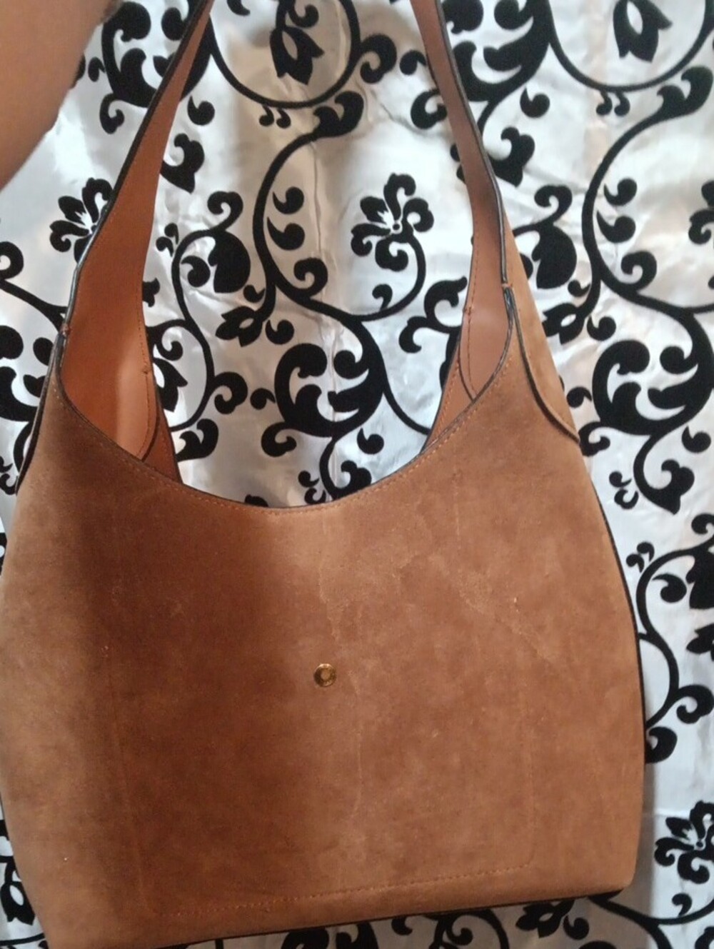 Coach Brown Suede Hobo Shoulder Bag - Picture 3 of 5